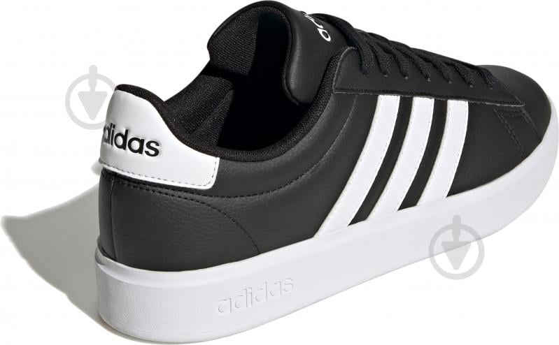 Кросівки чоловічі демісезонні Adidas GRAND COURT CLOUDFOAM COMFORT GW9196 р.44 2/3 чорно-білі - фото 4