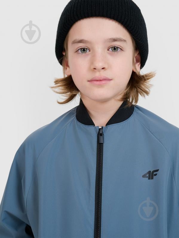 Бомбер для мальчиков 4F JACKET M186 4FJWSS25TJACM186-32S р.122 синий - фото 3