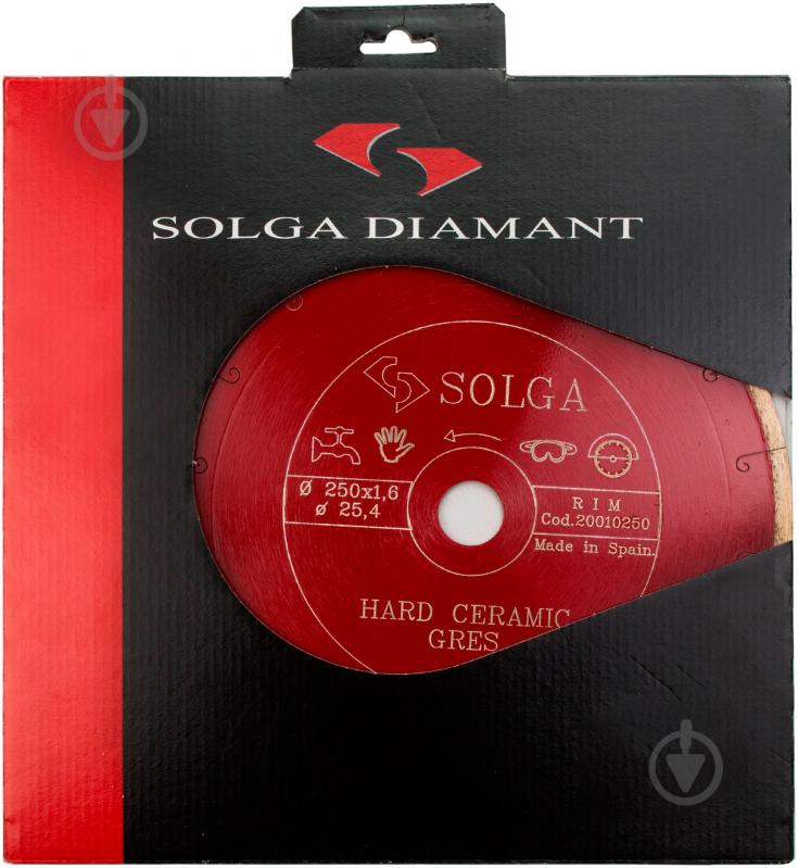 Диск алмазный отрезной Solga Diamant Hard Ceramica 250x1,6x25,4 - фото 2