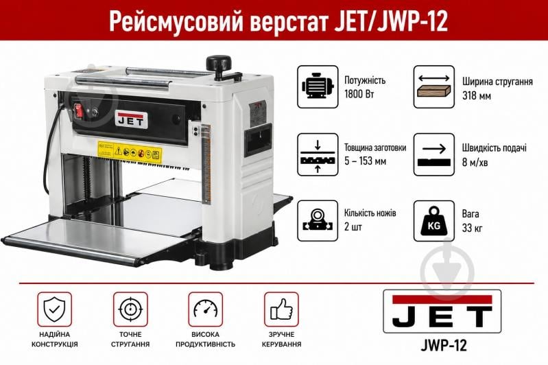 Рейсмусовый станок JET JWP-12 - фото 12