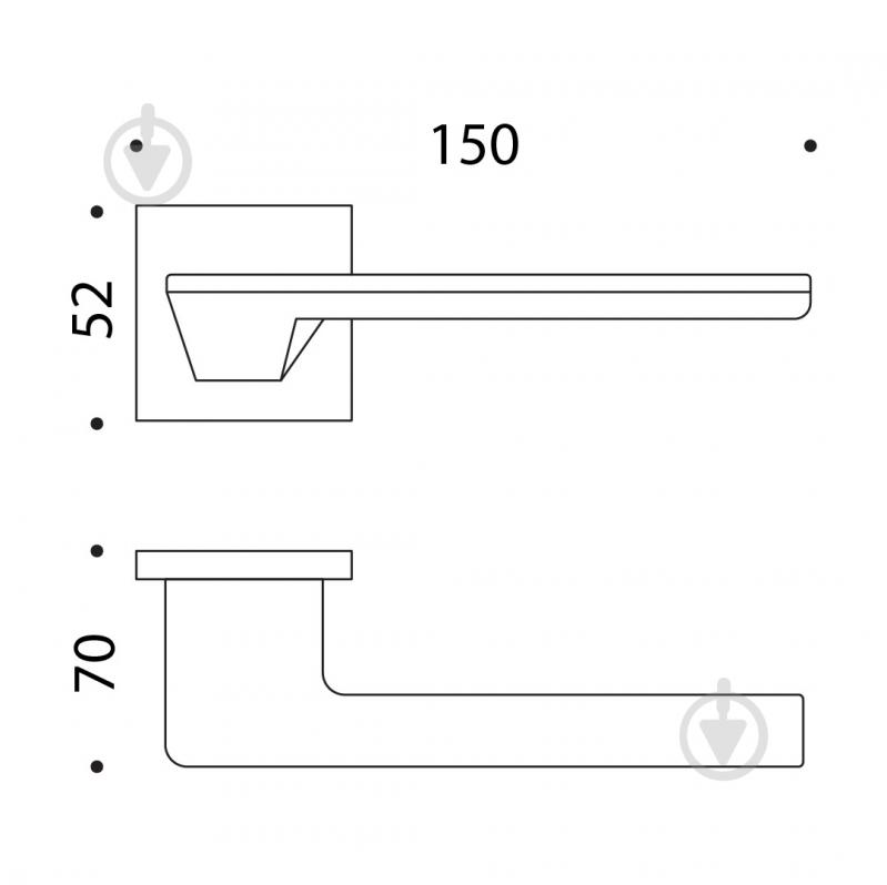 Ручка на розетке Comit Element R ф/з (роз 6 мм) матовый черный - фото 2