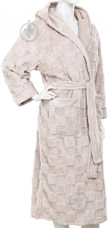Халат женский La Nuit с капюшоном Torino р. M бежевый - фото 2