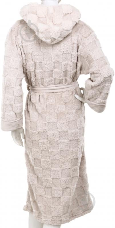 Халат женский La Nuit с капюшоном Torino р. M бежевый - фото 5