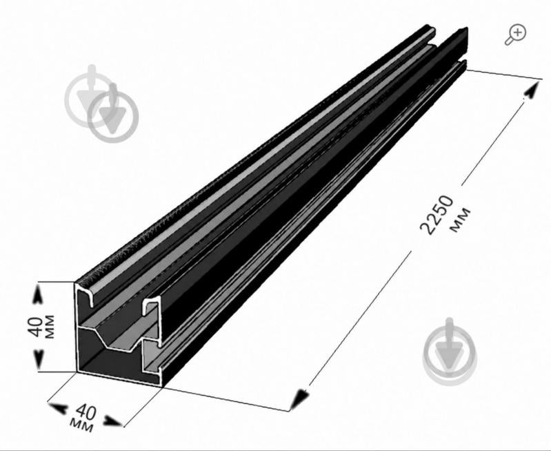 Профиль алюминиевый для сонячних панелей Light D 2,25 м (1шт) Kripter - фото 4