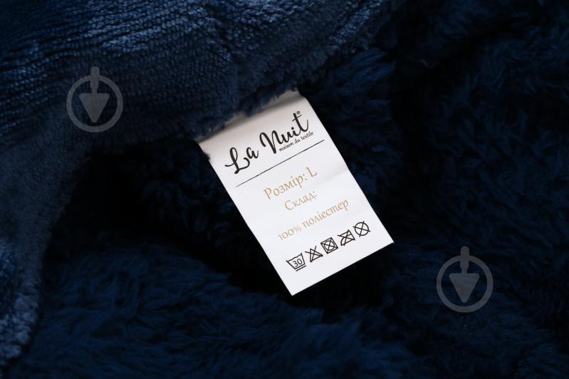 Халат чоловічий La Nuit з капюшоном Lyon р. XL синій - фото 6