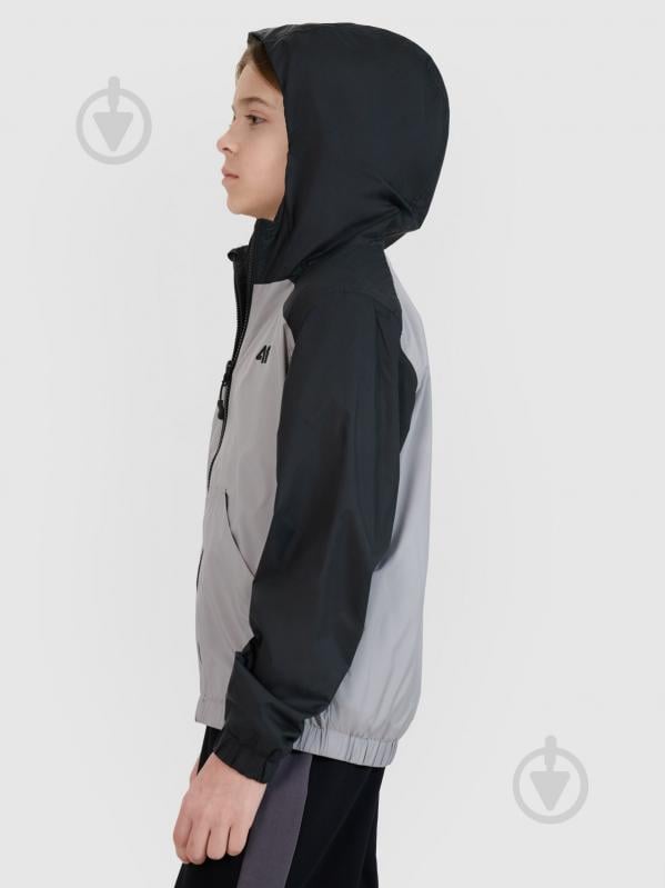 Куртка для мальчиков 4F JACKET M185 4FJWSS25TJACM185-25S р.140 серо-черная - фото 4