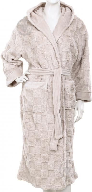 Халат женский La Nuit с капюшоном Torino р. S бежевый - фото 1