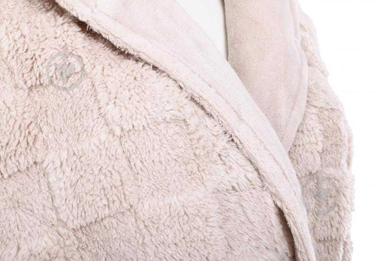 Халат женский La Nuit с капюшоном Torino р. S бежевый - фото 3