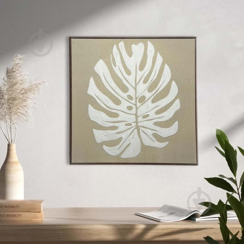 Постер с ковровой вышивкой Лист покоя 60x60 см Brushme - фото 2