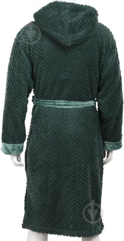 Халат мужской La Nuit с капюшоном Basel р. 2XL зеленый - фото 6 Халат мужской La Nuit с капюшоном Basel р. 2XL зеленый - фото 6