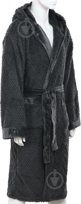 Набір La Nuit халат чоловічий з капюшоном і шкарпетками Bern р. 2XL сірий - фото 5 Набір La Nuit халат чоловічий з капюшоном і шкарпетками Bern р. 2XL сірий - фото 5