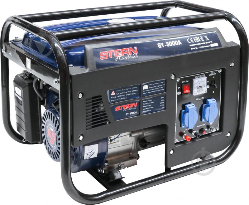 Генератор бензиновый Stern 2,7 кВт / 3 кВт 230 В GY-3000A - фото 1 Генератор бензиновый Stern 2,7 кВт / 3 кВт 230 В GY-3000A - фото 1