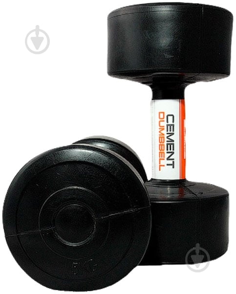 Гантели LiveUp LS2003-5 Cement Dumbell 2х5 кг черный - фото 1