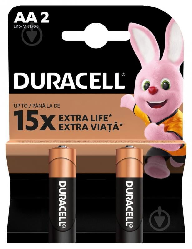 Батарейки лужні Duracell LR06 MN1500 AA (пальчикові) 2 шт. - фото 2