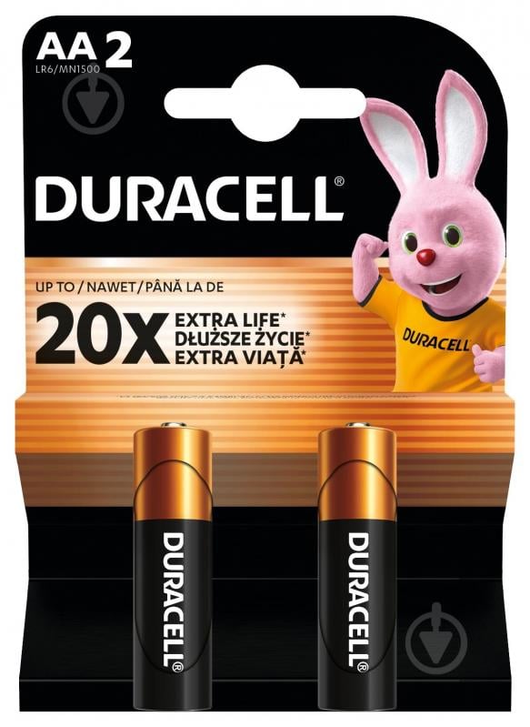 Батарейки щелочные Duracell LR06 MN1500 AA (пальчиковые) 2 шт. - фото 2