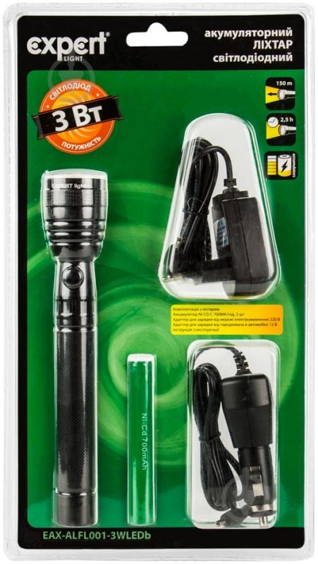 Фонарь Expert light EAx-FL1007-1CRLED черный - фото 2