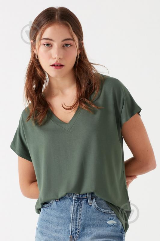 Футболка Mavi BASIC V NECK TOP 167714-30730 р.S зеленый - фото 3