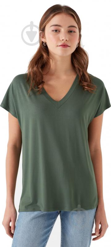 Футболка Mavi BASIC V NECK TOP 167714-30730 р.XS зеленый - фото 1