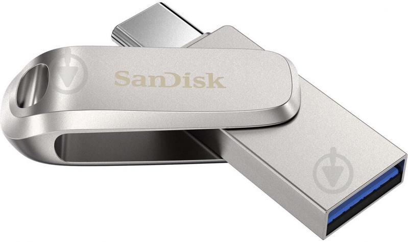 Флеш-память USB SanDisk Ultra Dual Drive Luxe 64 ГБ USB Type-C silver (SDDDC4-064G-G46) - фото 4