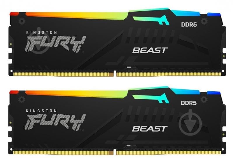 Оперативна пам'ять Kingston DDR5 SDRAM 64 GB (2x32GB) 5200 MHz (KF552C40BB2AK2-64) Fury Beast - фото 1 Оперативна пам'ять Kingston DDR5 SDRAM 64 GB (2x32GB) 5200 MHz (KF552C40BB2AK2-64) Fury Beast - фото 1