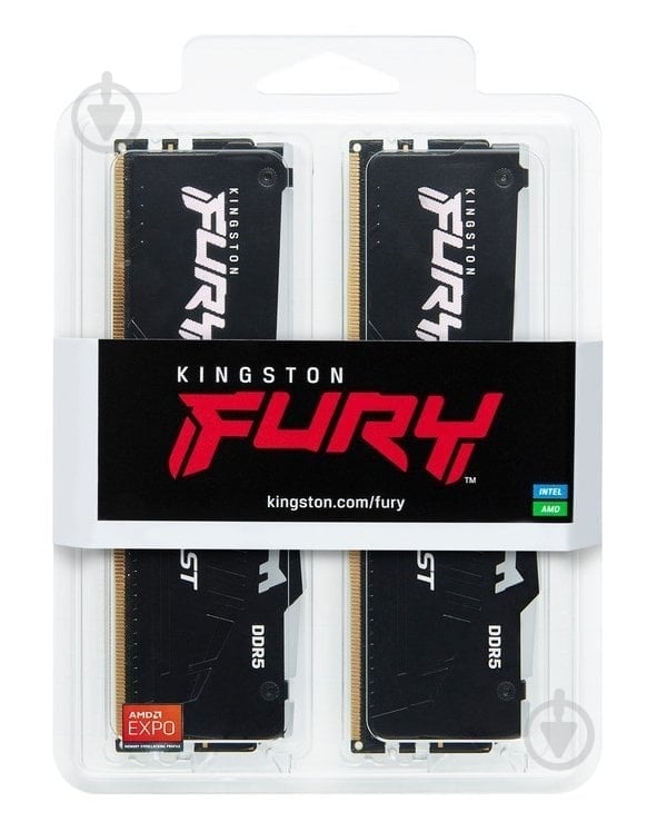 Оперативна пам'ять Kingston DDR5 SDRAM 64 GB (2x32GB) 5200 MHz (KF552C40BB2AK2-64) Fury Beast - фото 7 Оперативна пам'ять Kingston DDR5 SDRAM 64 GB (2x32GB) 5200 MHz (KF552C40BB2AK2-64) Fury Beast - фото 7