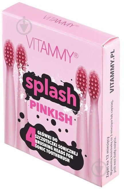 Насадки для електричної зубної щітки Vitammy Splash Pinkish 4 шт. (TH1811-4 pinkish) - фото 4