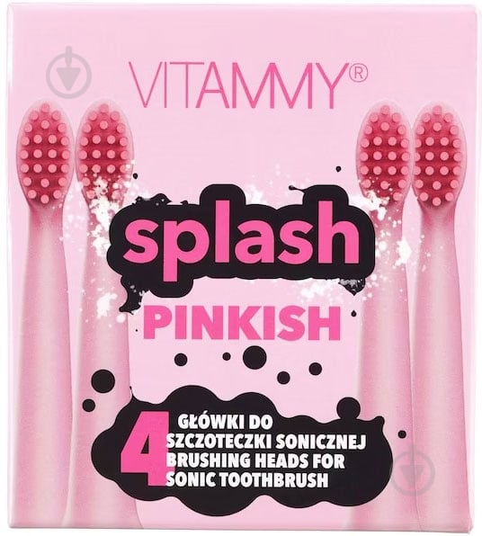 Насадки для електричної зубної щітки Vitammy Splash Pinkish 4 шт. (TH1811-4 pinkish) - фото 3