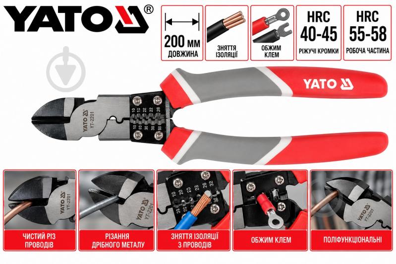 Бокорізи YATO 200 мм YT-20052 - фото 3