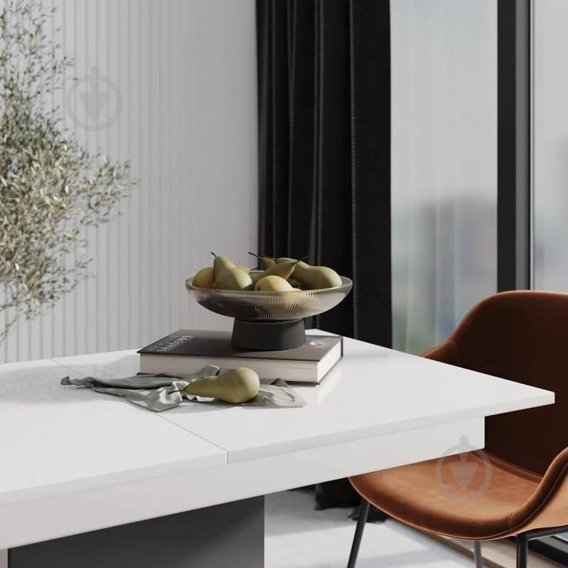 Стол-трансформер ART IN HEAD Каспер 1200(1600)x690x750мм белый/графит - фото 5 Стол-трансформер ART IN HEAD Каспер 1200(1600)x690x750мм белый/графит - фото 5