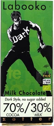 Молочный шоколад Zotter без сахара 70% 2х32,5 г - фото 1 Молочный шоколад Zotter без сахара 70% 2х32,5 г - фото 1