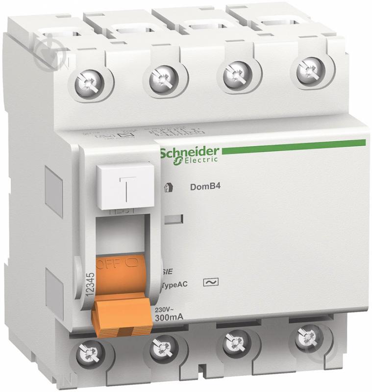 Дифференциальное реле  Schneider Electric ВД63 40 A 30 мА 4P 11463 - фото 1