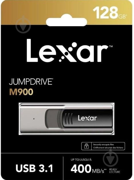 Флеш-память USB Lexar JumpDrive M900 128 ГБ USB 3.1 grey (LJDM900128G-BNQNG) - фото 12