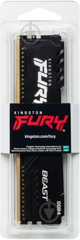 Оперативна пам'ять Kingston DDR4 SDRAM 16 GB (1x16GB) 3200 MHz (KF432C16BB1/16WP) Fury Beast - фото 4 Оперативна пам'ять Kingston DDR4 SDRAM 16 GB (1x16GB) 3200 MHz (KF432C16BB1/16WP) Fury Beast - фото 4