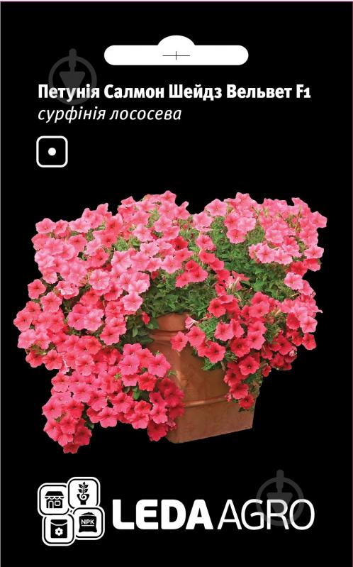 Насіння LedaAgro петунія ампельна Салмон Шейдз Вельвет F1 5 шт. (4820119796207) - фото 1