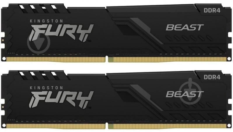 Оперативна пам'ять Kingston DDR4 SDRAM 16 GB (2x8GB) 3200 MHz (KF432C16BBK2/16WP) Fury Beast - фото 1 Оперативна пам'ять Kingston DDR4 SDRAM 16 GB (2x8GB) 3200 MHz (KF432C16BBK2/16WP) Fury Beast - фото 1