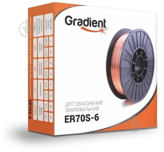 Проволока сварочная омедненная Gradient ER70S-6 1,2 мм 5 кг - фото 1