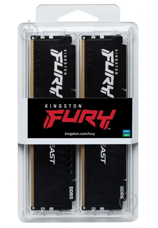 Оперативная память Kingston DDR5 SDRAM 16 GB (2x8GB) 6000 MHz (KF560C36BBEK2-16) Fury Beast - фото 6 Оперативная память Kingston DDR5 SDRAM 16 GB (2x8GB) 6000 MHz (KF560C36BBEK2-16) Fury Beast - фото 6