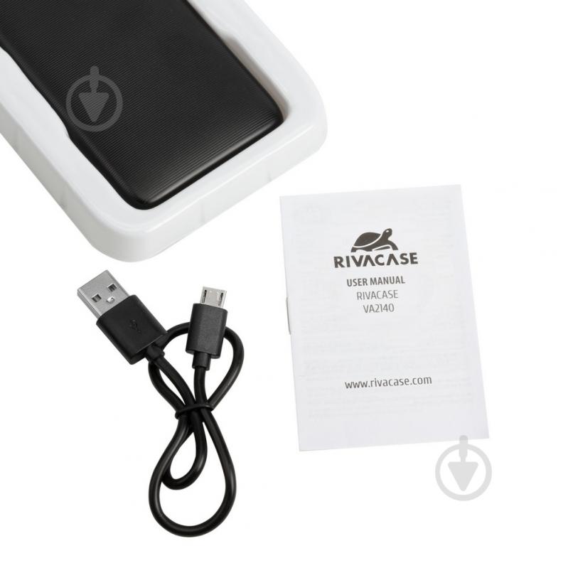 Повербанк RivaCase 10000 mAh black (RIVAPOWER VA2140) - фото 8