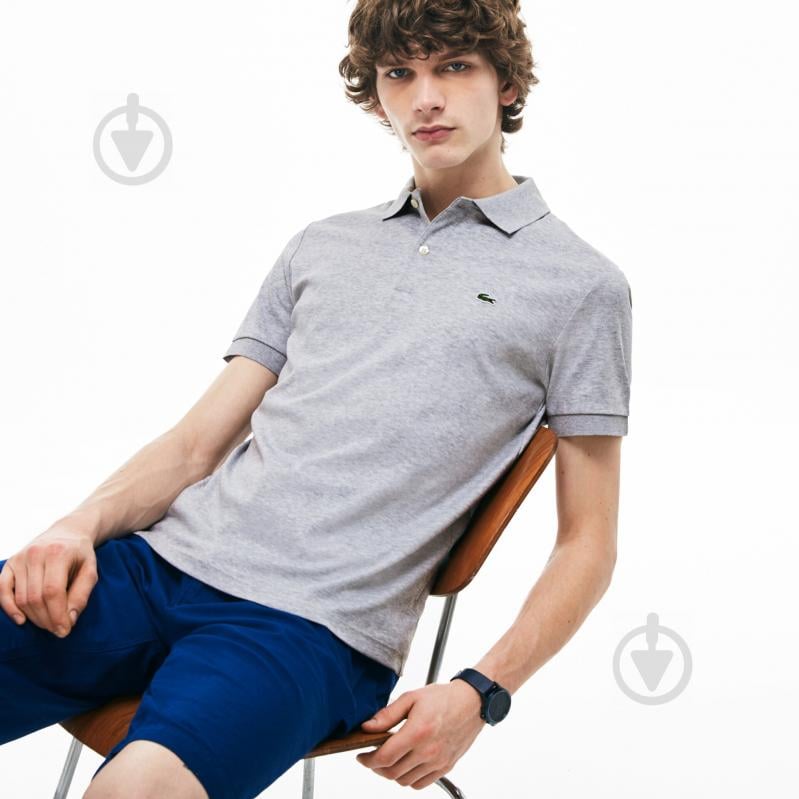 Поло Lacoste Men s S/S polo DH2050CCA р.7 сірий - фото 2