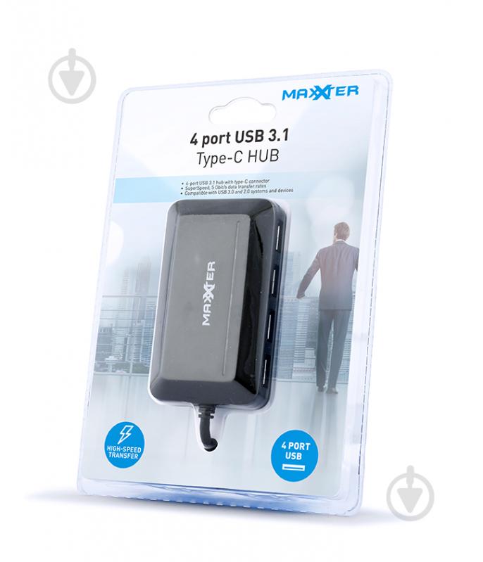 USB-хаб Maxxter ACT-HUB3C-4P, USB 3.0 Type-С, 4 порта - фото 4