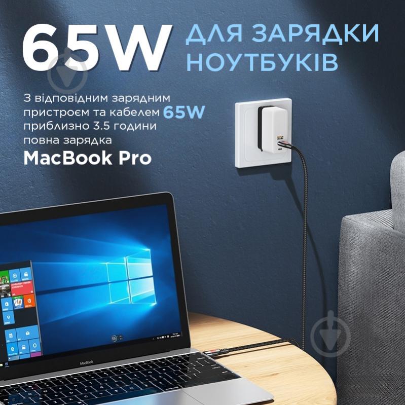 Кабель Remax Lesu Series Power Delivery Type-C to Type-C 65W 1 м black (RC-195) - фото 6