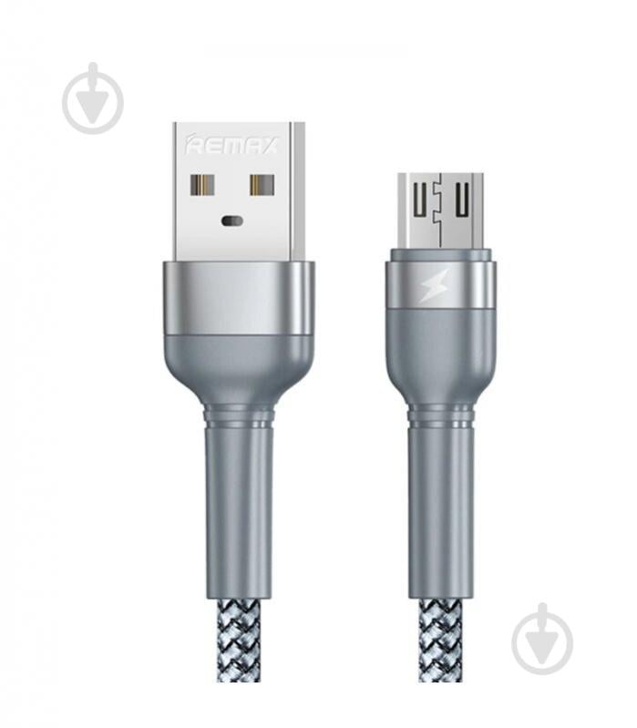 Кабель Remax Jany Series USB to Micro-USB 1 м grey (RC-124m) - фото 1