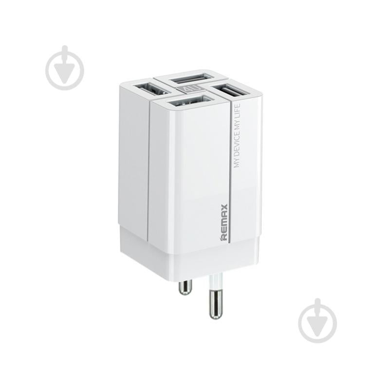 Зарядний пристрій Remax Wanfu Series 4xUSB 3.4A White (RP-U43) - фото 1