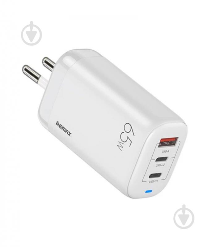 Зарядний пристрій Remax Ligil Series 3xUSB 65W 3А White (RP-U55) - фото 1