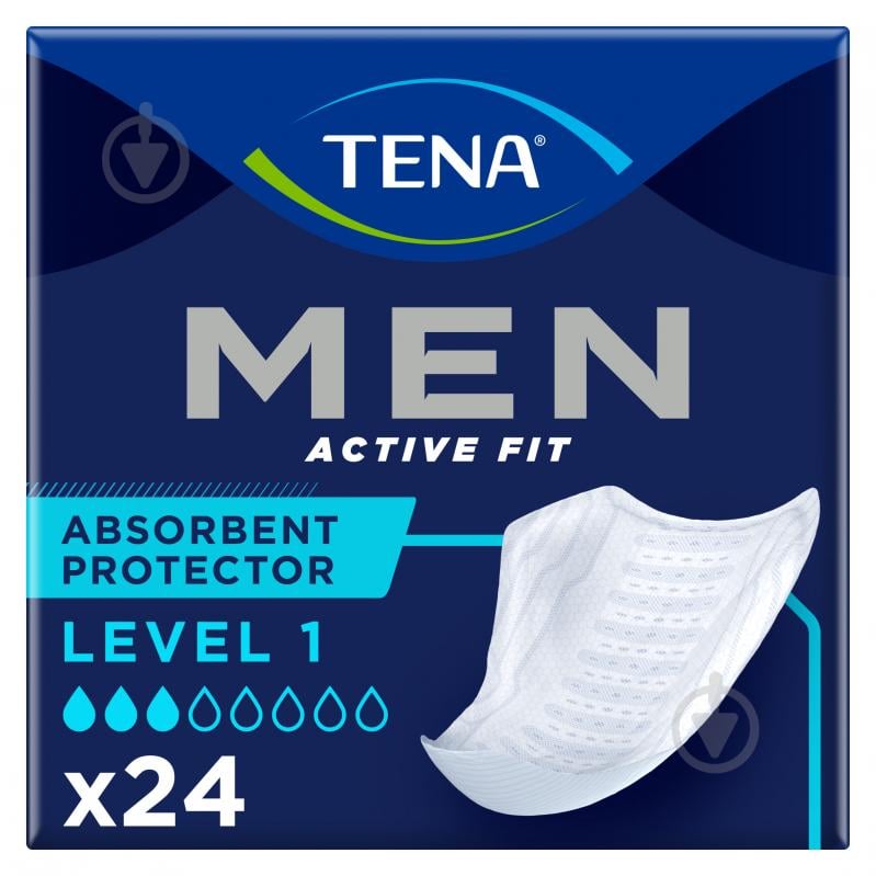 Прокладки урологічні Tena Men Active Fit Level 1 для чоловіків 24шт - фото 1