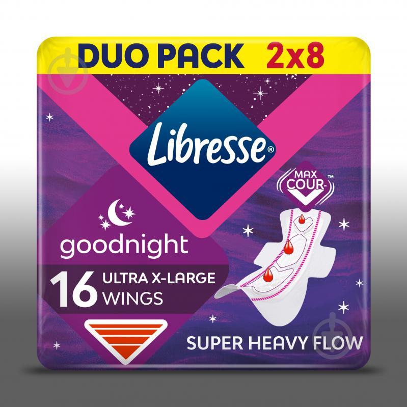 Прокладки гігієнічні Libresse Ultra Goodnight Extra Large нічні з крильцями 16 шт. - фото 2