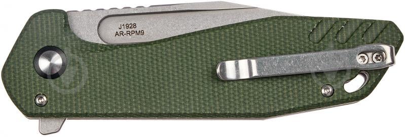 Нож складной CJRB Riff SW, AR-RPM9 Steel, Micarta ц:green 2798.03.48 - фото 4