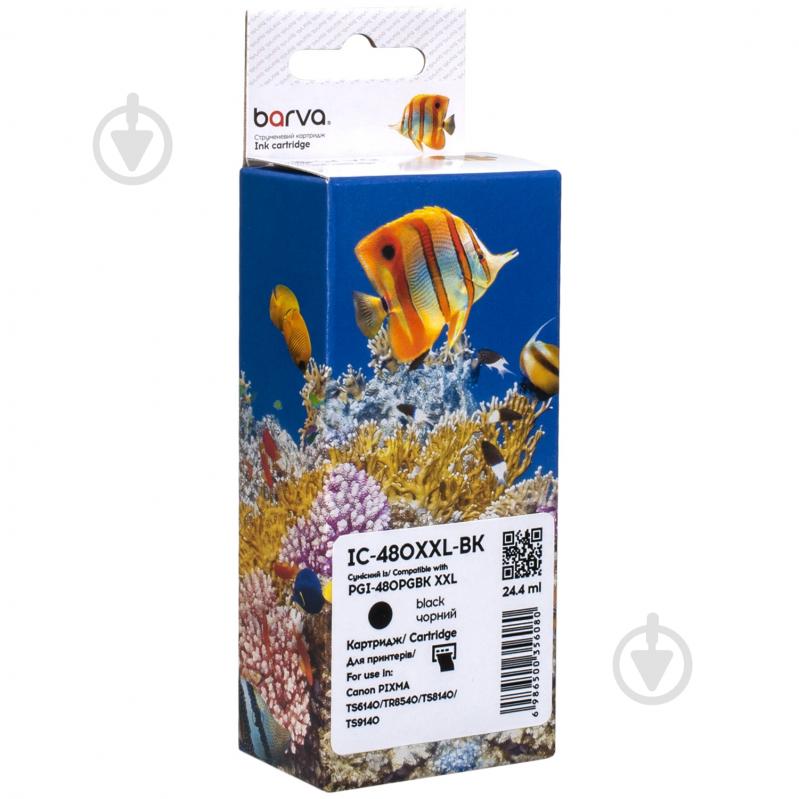 Картридж струменевий Barva Canon PGI-480PGBK XXL (1969C001) 600 арк. (IC-480XXL-BK) чорний - фото 1