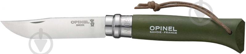 Нож складной Opinel Trekking №8 Inox. Колір - зелений 204.63.44 - фото 1