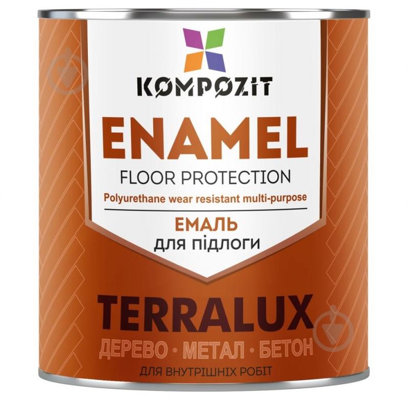 Краска для пола Kompozit TERRALUX серая глянец 0,9 кг - фото 1 Краска для пола Kompozit TERRALUX серая глянец 0,9 кг - фото 1